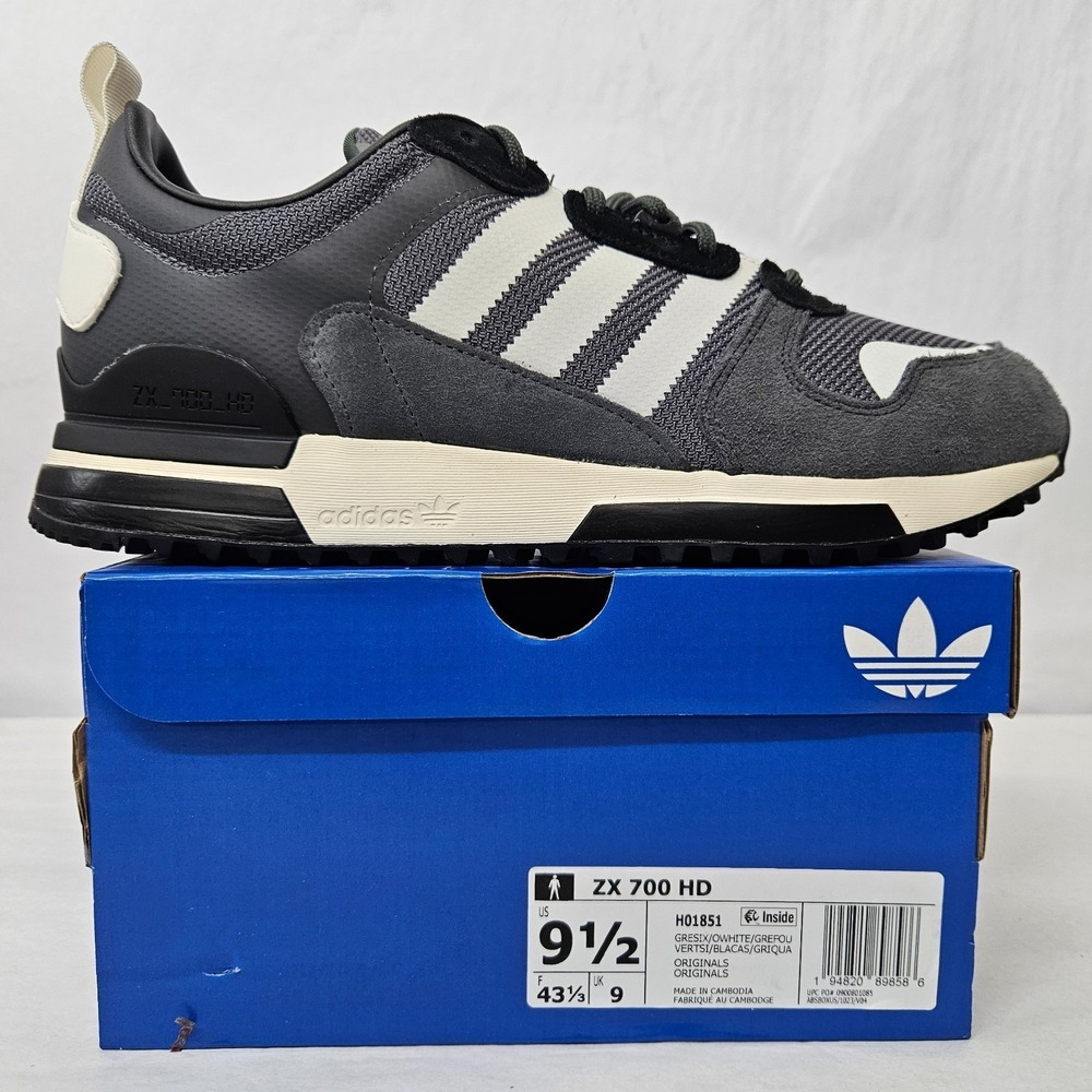 Adidas‎ Originals ZX 700 HD Retro Sneakers H01851 Grey White Men's Size 9.5